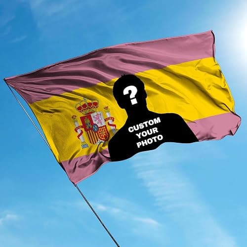 Emoragifou Flagge Selbst Gestalten - Custom Flag 60x90/90x150/120x180 cm - Fügen Sie Fotos und Text hinzu, Personalisierte flagge Banner Wandbehang für Innen- und Außenbereich thumbnail 3