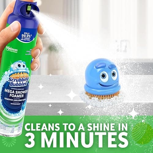 Scrubbing Bubbles Mega Bathroom and Shower Foamer Aerosol, Rainshower Scent, 20oz (Pack of 2) thumbnail 5