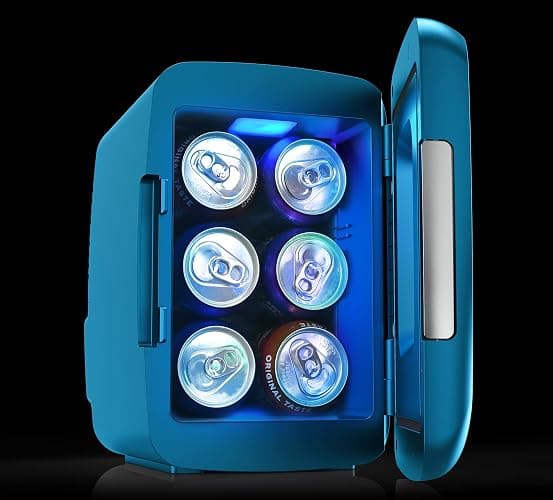 Frigidaire EFMIS179 Gaming Light Up Mini Beverage Refrigerator, Blue thumbnail 10