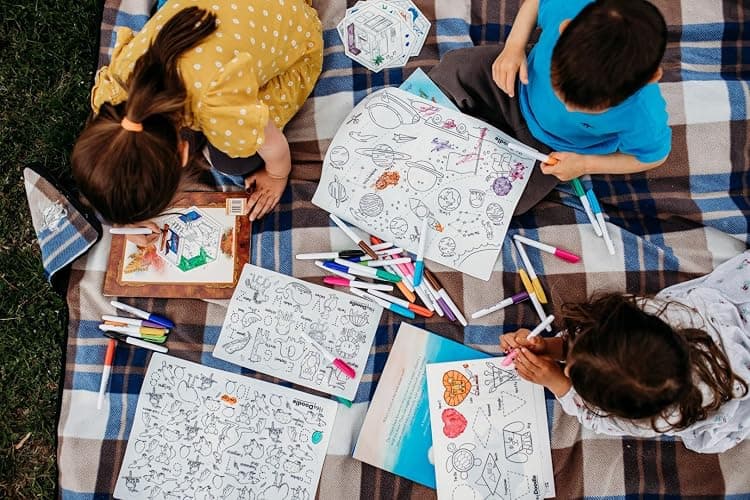 HeyDoodle Into The Wild Mini – Reusable Silicone Alphabet Coloring Mat for Toddlers and Kids – Educational Animal Activity Pad with 3 Dry Erase Markers – Mess-Free Travel Toy – Ages 3-7 thumbnail 6
