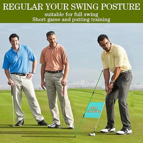Seticek Golf Alignment Sticks 2 Pack,Upgraded 48" Collapsible Alignment Stick Golf Training Aid for Aiming, Putting, Swing Trainer, Golf Training Sticks with Clear Tube Case thumbnail 6