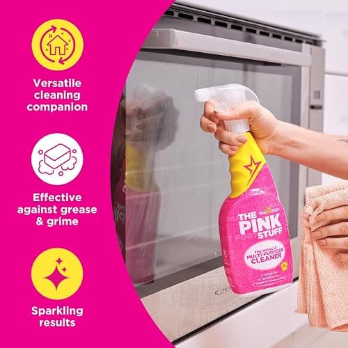 Stardrops – The Pink Stuff Ultimate Cleaning Pack – Miracle Cleaning Paste, Multi-Purpose Spray & Bathroom Foam – Cuts Grease, Removes Stains, Cleans Kitchens, Bathrooms, and More thumbnail 6