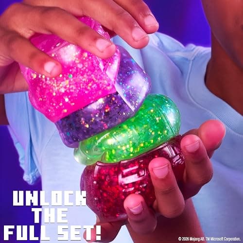 Minecraft SLIMYGLOOP® Gelli Gels Enderman, Purple Slow-Flow Glitter Squishy Sensory Toy, Squeeze Stress Toy for Kids & Teens, Satisfying Sugar Squish Fidget thumbnail 6