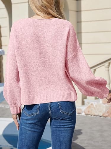 UNCLECAT Womens Bow Tie Front Cardigan Sweaters Oversized Fall Open Front Cardigans Cute Loose Knit Tops thumbnail 3