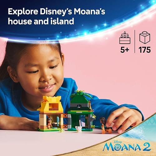 LEGO Disney Moana's Island Fun Building Toy Playset - Princess Moana Toy for Kids, Girls and Boys, Ages 5+ - with 2 Disney Micro-Dolls and Pua Animal Figure - Gift Idea for Birthdays - 43260 thumbnail 2