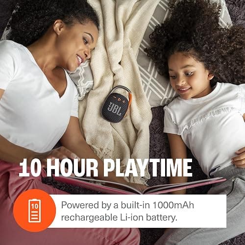 JBL Clip 4 - Portable Mini Bluetooth Speaker, big audio and punchy bass, integrated carabiner, IP67 waterproof and dustproof, 10 hours of playtime, speaker for home, outdoor and travel (Black) thumbnail 5