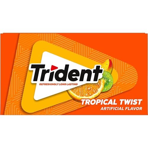 Trident Tropical Twist Sugar-Free Chewing Gum, 6 Pocket Packs of 28 Pieces (168 Total Pieces) thumbnail 11