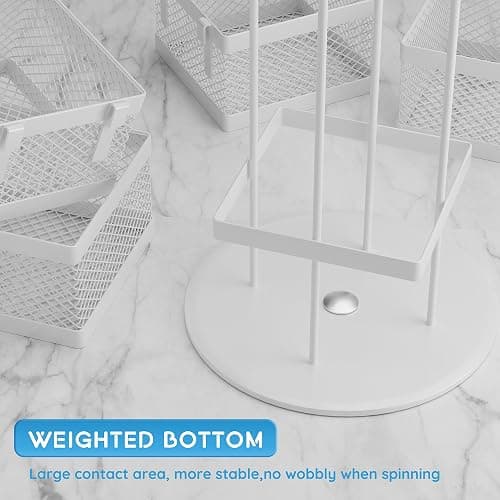 VOGWOLTH Tea Bag Organizer, Tea Bag Storage Holder Spinning Carousel 96 Teabags Container, Lazy Susan Coffee Creamer Sweetener Tea Caddy for Kitchen Counter Cabinet Pantry Shelf Organizer thumbnail 6