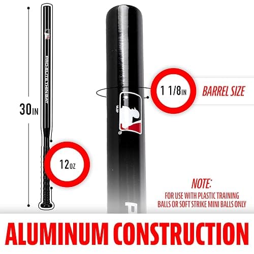Franklin Sports MLB Baseball Training Bat + Balls - Thin Stick Training Equipment for Hitting Practice - Skinny Mini Bat + Ball Set for Contact Batting - 30" thumbnail 2