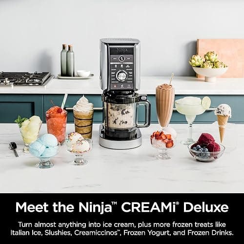 Ninja Creami Deluxe Pints 2 Pack, Compatible with NC500 Series Creami Deluxe Ice Cream Makers, Genuine Ninja Pint, BPA-Free & Dishwasher Safe, Color Lids, 1 Pint Each, Clear/Coral/Yellow, XSKPNTLD2​ thumbnail 10