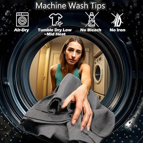 XANGNIER Thickened Magic Cleaning Cloth,8 Pcs Lint Free Cloth,Reusable Microfiber Cleaning Rag for Windows,Mirror,Glass,Car,Gray thumbnail 9