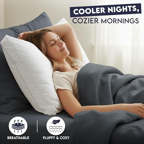 Utopia Bedding Down Alternative Bed Pillows for Sleeping Queen Size (White), Set of 2, Soft & Fluffy Pillow with Cooling, Hotel Quality, Gusseted Pillow for Back, Stomach or Side Sleepers thumbnail 4