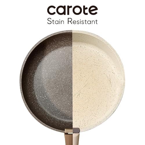 CAROTE 17PCS Pots and Pans Set Non Stick with Detachable Handle, Nonstick Cookware Sets, Cooking Kitchen Set, Oven/Dishwasher Safe, Induction Cookware, Brown, RV Kitchen Pot and Pan thumbnail 4