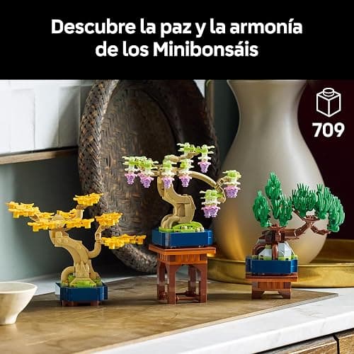 LEGO Botanicals Mini Bonsai Trees - Gingko, Black Pine & Wisteria Artificial Plants with Display Stands - DIY Home Decor Model Kit - Gift for Adults - 10373 thumbnail 4