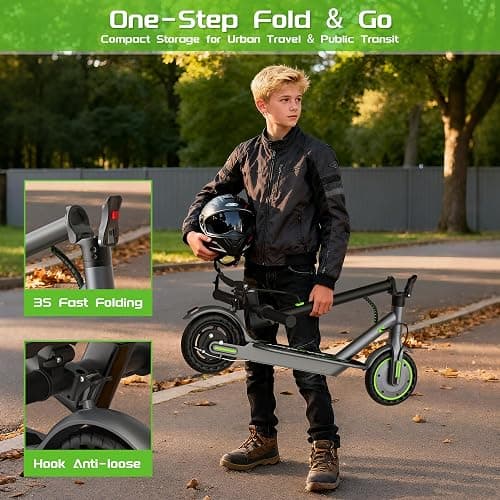 MAXSHOT Electric Scooter Adults & Big Kids, Top Speed 9/16/19/22MPH, 10/12/16/21/50Miles Range, 6.5"/8.5"/14" Tires Folding Commuter Escooter with Dual Suspension for Commuting, APP Control thumbnail 8