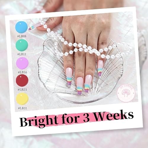 JODSONE Gel Polish Nail Art Gel Liner Set 32 Colors Orange Grey Pink Green Blue White Black Need U V Lamp Cured with Thin Brush Gift for Girls thumbnail 5