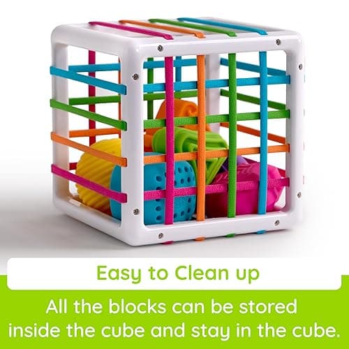Fat Brain Toys InnyBin Shape Learning Toys, Sensory Toys for Babies and Toddlers, Baby Toys Ages 10 Months+ - Shape Sorter thumbnail 7