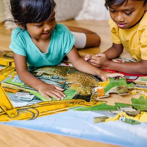 Melissa & Doug Building Site Floor Puzzle, 48 pc Jumbo Jigsaw Puzzle, Educational Screen Free Activity for Toddler, Preschoolers and Kids Ages 3+ (2 x 3 Feet) - FSC Certified thumbnail 6