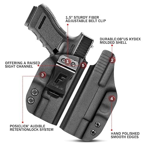 G19 Holster, IWB KYDEX Holster, Boosteady Concealed Carry Holster Compatible with Glock 19,19X,17,26,32,44,45 Gen (1-5) Pistol Right Hand Draw | Adjustable Cant&Tension | Comfortable thumbnail 3