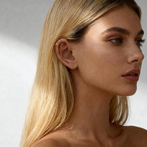 Ear Cuffs Non Piercing Ear Cuff Earrings for Women Trendy Clip on Cartilage Earring Stacks Non Pierced Fake Earrings Jewelry Birthday Christmas Gifts Stocking Stuffers thumbnail 2