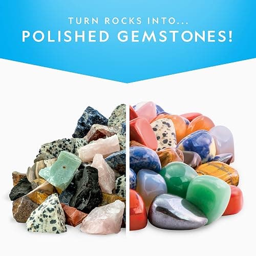 NATIONAL GEOGRAPHIC Rock Tumbler Refill Kit – 1.36 kg of Rough Gemstones and Rocks for Tumbling Including Amethyst and Quartz – Rock Tumbler Supplies Include Rock Tumbler Grit thumbnail 2
