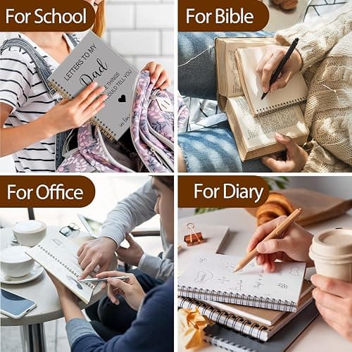 OINDADE Memorial Gifts for Loss of Dad Grief Notebook Journal, Letters to My Dad in Heaven Journal, Sympathy Notebooks Gifts for Loss of Dad Father, In Loving Memory Sympathy Gifts, 6x8.2In thumbnail 7