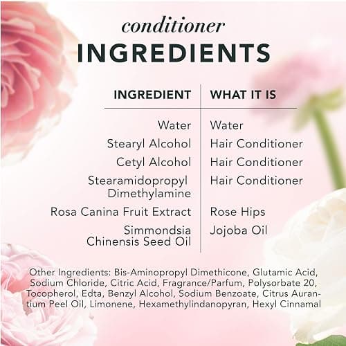 Herbal Essences Shampoo & Conditioner Set, Rose Hips - Smooth Collection, Paraben-Free, Color-Safe, Shiny Hair with Jojoba & Vitamin E, 29.2 Fl Oz Each, 2-Pack thumbnail 8