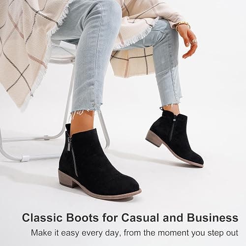 Jeossy Women's 905 Ankle Boots, Classic Low Heeled Short Booties, Casual Comfortable Boots with Wide Widths Available thumbnail 7