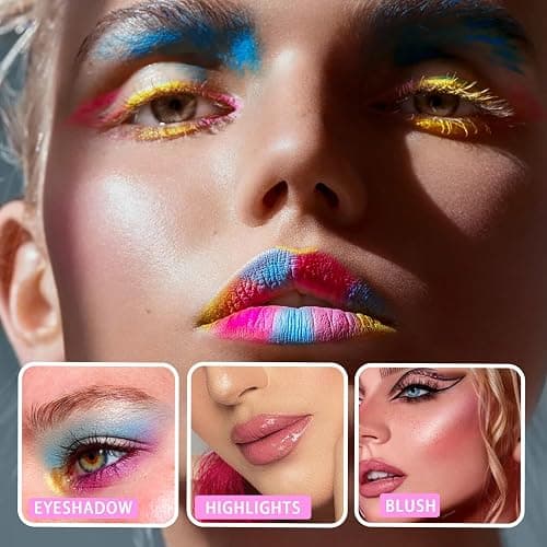 PPPanYiDi 68 Colors Eyeshadow Palette,Matte Glitter Eyeshadow Makeup Palette with Eyeshadow Brush,Highly Pigmented Colorful Shimmer Eye Shadow Palette Makeup Kit for Women thumbnail 3
