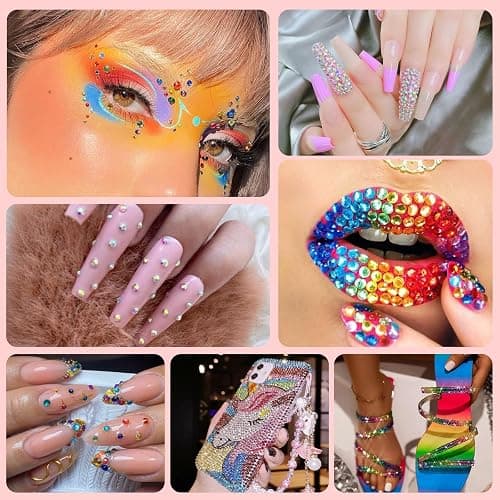 18000Pcs Resin Jelly Rhinestones for Bedazzling, Multicolor 3mm Flatback Rainbow Gems, Bedazzling Crystal with 4Pcs 2.5g Jewelry Glue, Rhinestone Picker for DIY Crafting Clothes Shoes Nail Art thumbnail 7