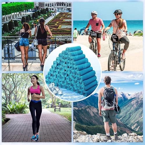 120 Honoson Cooling Towel Bulk - Neck & Face Cool Chilly Towels Microfiber Breathable Sport Sweat Rag for Gym, Yoga, Travel, Camping, Running, Outdoor thumbnail 7