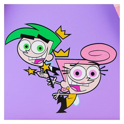 Loungefly Nickelodeon: Fairly Odd Parents Lenticular Timmy Turner with Fishbowl Cosmo and Wanda Mini-Backpack, Amazon Exclusive thumbnail 5