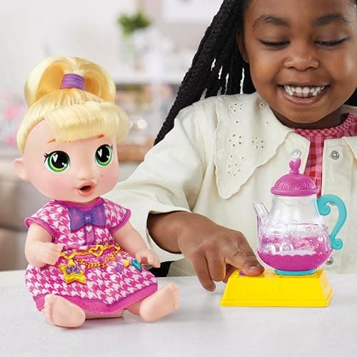 Baby Alive Bubbly Tea Party LaLa GooGoo Doll with Teapot Accessories, Blonde Hair, 11 Inches, Kids Toys, Ages 3+ thumbnail 10