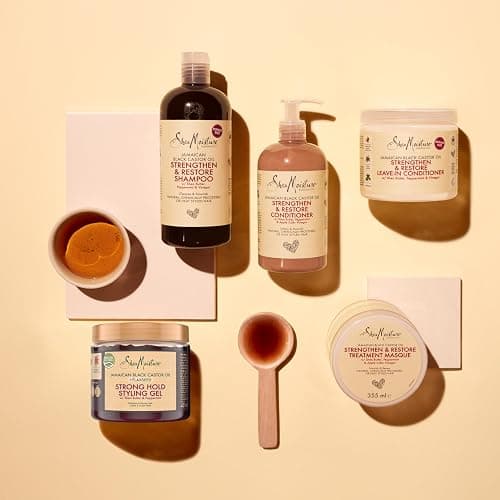 SheaMoisture Jamaican Black Castor Oil Strengthen & Restore Leave-In Conditioner no silicones or sulphates for chemically processed, heat-styled or natural hair 431 ml thumbnail 5