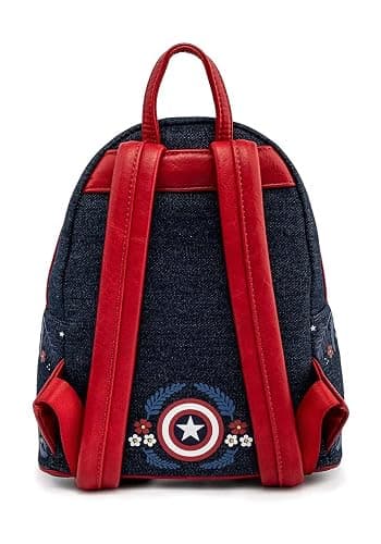 Loungefly Captain America 80th Anniversary Sheild Mini Backpack thumbnail 3