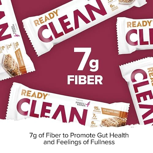 Ready® Protein Bars – High-Protein Snack with 15g Whey Protein, With Flaxseeds and Omega-3s for Sustained Energy, Supports Lean Muscle and Recovery – Iced Oatmeal Cookie, 12 Pack thumbnail 5