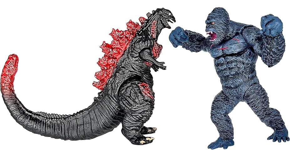 TwCare Set of 10 Dinosaur vs Kong Dinosaur Dragon Toys Movable Joint Action Figures, King of The Monsters Shin Ultima Gamera Mecha MechaGodzilla Ghidorah Skull Crawler Destoroyah Cake Toppers Pack thumbnail 5