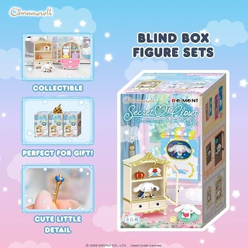 Hamee RE-Ment Blind Box Sanrio - Cinnamoroll Secret Closet - 1 Pc. | Cute Blind Box Diorama Miniature Figure Set, Collectible Display Figure, Birthday Gift, Party Favor, Home Decor thumbnail 5
