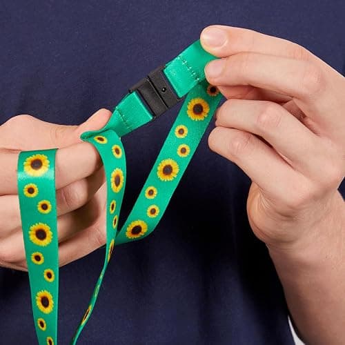 Official Hidden Disabilities Sunflower Lanyard (70cm) with ID Card | Smaller 70cm hidden disability sunflower lanyard with ID card holder and safety breakaway clasp for a child or smaller person thumbnail 3