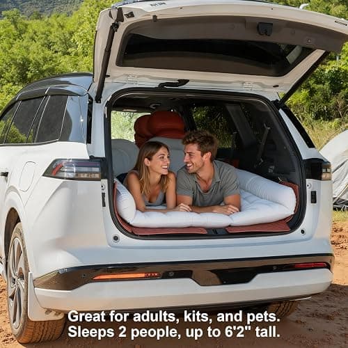 WEY&FLY Car Air Mattress for SUV, Quick Inflation Travel Bed with Air Pump, Portable Sleeping Pad for Camping, Fits Most SUVs and Sedans, Comfortable and Durable thumbnail 4