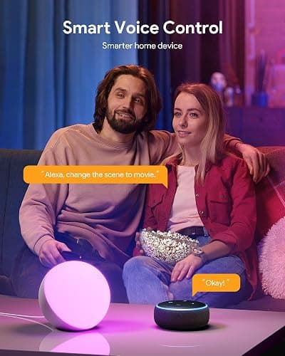 Hifree Lampe de Table Intelligente, Lampes de Chevet Compatibles avec Alexa et Google Home, Lampe Tactile à Changement de Couleur RVB Réglable et Réglable pour Enfants thumbnail 3
