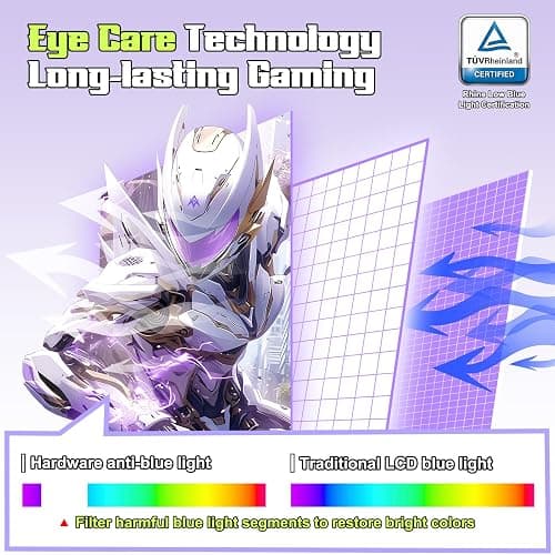Amzfast 27" White Gaming Monitor, WQHD 2560x1440 200Hz Fast IPS 1ms HDR400 | 130% sRGB, 8bit+FRC, Adaptive Sync, TÜV Eye Care, HDMI 2.0x2, DP 1.4x2, VESA 100x100 – AMZG27F6Q for Competitive & 3A Gaming thumbnail 7