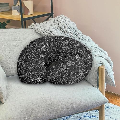 Jeiento Spider Web Nursing Pillow Covers for Breastfeeding Elastic U-Shaped Feeding Pillow Covers Premium Quick-Dry Fabric Cover Slipcover,Gift for Women Newborn thumbnail 2