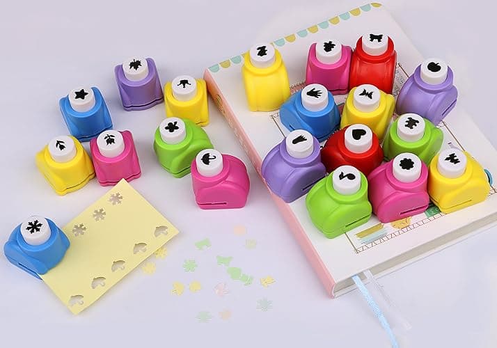Craft Punches 20pcs, Katfort Hole Punch Shapes 20 Patterns, Craft Hole Punch Shapes, Shape Paper Punch Set for Crafts for Adults for DIY Scrapbooking Nail Art Craft Punchers Supplies thumbnail 6