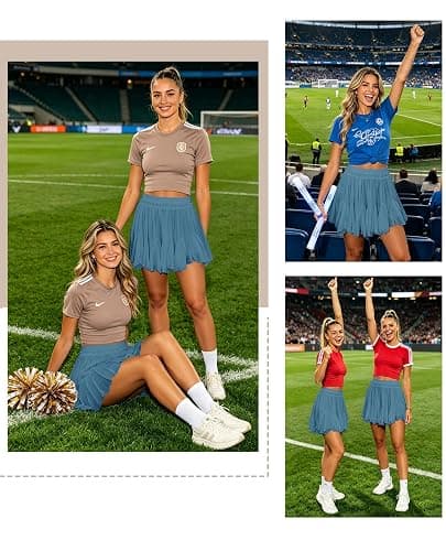 Women's Flowy Shorts Casual Linen Boho Ruffle Mini Skirts Pleated High Waist Cute Butterfly Skorts with Pockets Summer Trendy thumbnail 5