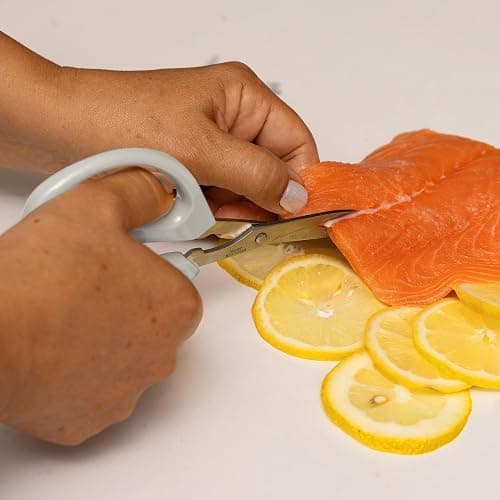 Joyce Chen Original Unlimited Kitchen Scissors All Purpose Kitchen Shears With Comfortable Handles, White 2.0 thumbnail 5