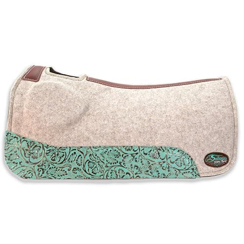 Southwestern Equine OrthoRide Made in USA Premium All Wool Build up, Saddle Pad Western, Classic Contour Saddle Pad, Ortho Pad Horse Saddle Pad, Saddle Blanket, 30x30 & 31x32 - Image 1