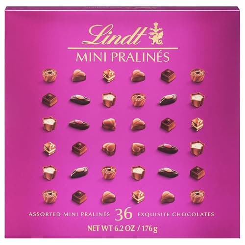 Lindt Mini Pralines, Assorted Chocolate Candy Pralines With Premium Filling, Great For Gift Giving, 6.2 oz. Gift Box thumbnail 10