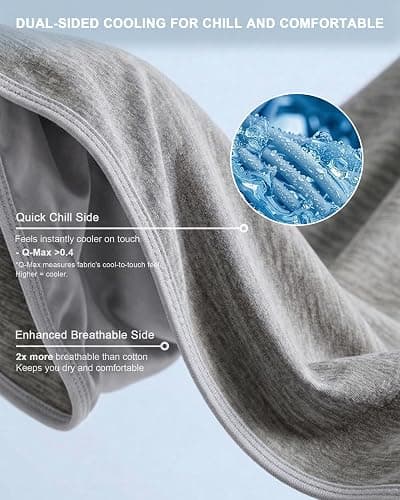 DouxDosy Cooling Blanket - Thin Throw Blanket for Couch, Sofa, Chair, Q-Max>0.4, Lightweight, Breathable, Double-Sided, Absorbs Heat to Keep Body Cool in Summer, 50"x70", Grey thumbnail 2