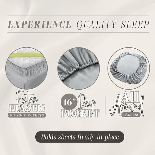 Elegant Comfort Delilah Polkadot 4-Piece Set, Fade & Wrinkle Resistant, 1500 Premium Hotel Quality Microfiber Deep Pocket Fitted Sheet Featuring Smart Pockets, Polkadot Sheet Set, Twin, White thumbnail 5